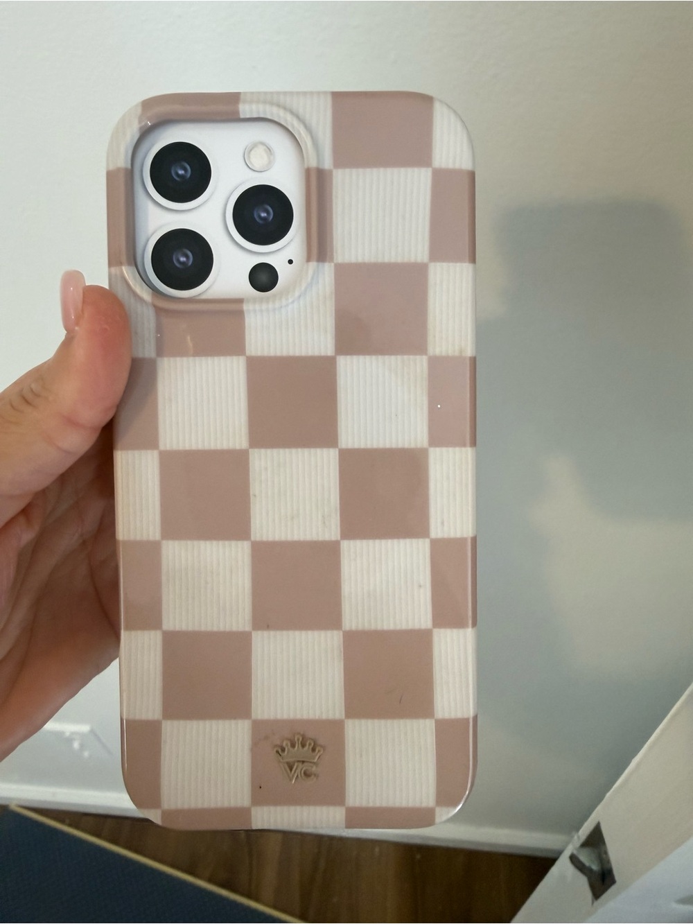 Velvet caviar Nude Vibe Checker iPhone Case 16pm